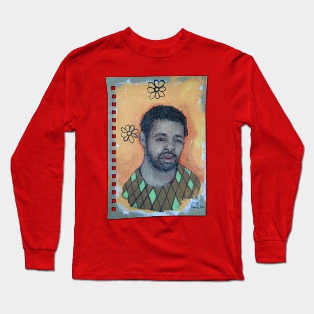 Sad Clown Rapper Looking for Friend | Drake | Started From the Bottom | Portrait Lowbrow Pop Surreal Art | Cartoon Star | Mini Masterpieces | Original Oil Painting By Tyler Tilley Long Sleeve T-Shirt by Tiger Picasso